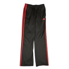 Adidas Track Sweat Pants Kids L 14/16 Black Red Stripes