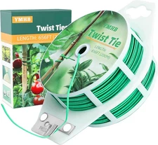 YMHB Twist Ties, 656Feet (200m) Green Garden Plant Ties with Cutter, Green... 