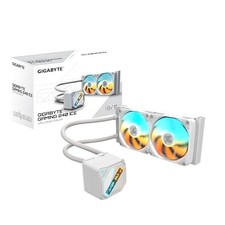 WHITE - GIGABYTE GAMING 240 ICE LIQUID CPU COOLER 240MM RADIATOR 2X 120MM