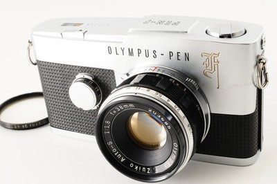 Kanku　OLYMPUS PEN F F.zuiko Auto-s NEAR MINT ] Olympus PEN F Half Frame Camera Zuiko Auto-S 38mm F1.8