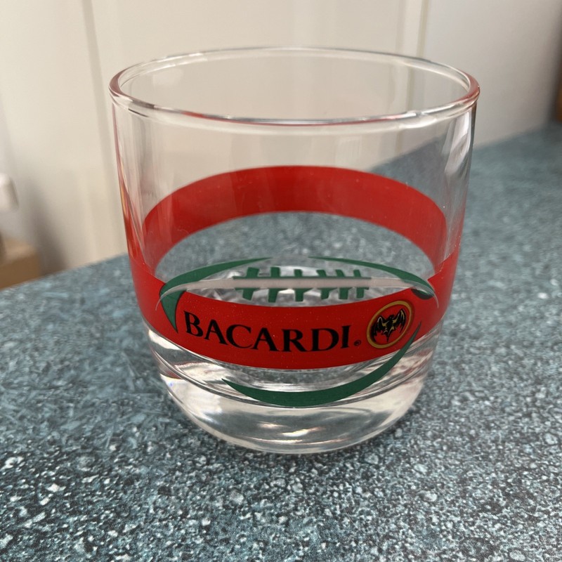 Vintage Bacardi Rum Sipping Rocks Glass