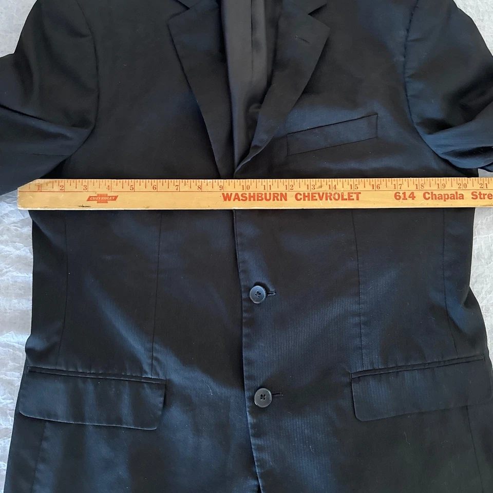 Perry Ellis Portfolio Blazer Sport Coat Two Button Black Career Size Men's 42R - Image 2 of 4