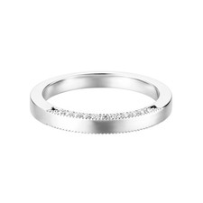 14K White Gold Round Natural Diamond Wedding Band MZ6637
