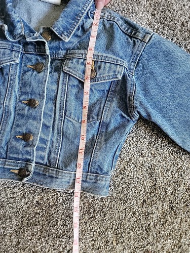 Vintage Disney Store Denim Jean Jacket Kids Med. Embroidered Mickey Mouse Blue - Picture 7 of 12