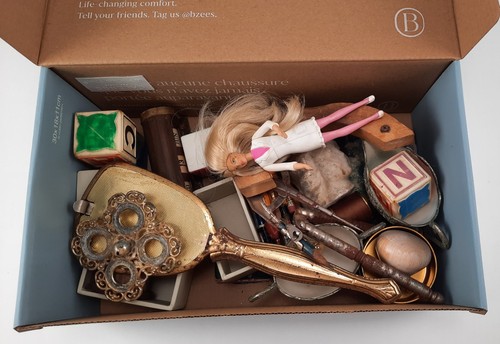 Art Mixed-media Assemblage Found Object Project Box Mostly Vintage Items