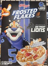 2025 DETROIT LIONS KELLOGG’S FROSTED FLAKES SEALED CEREAL GO LIONS FAST SHIP !
