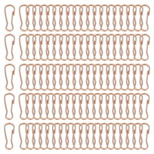 200 Pcs 16mm Stainless Steel 304 Spring Snap Lanyard Hook Keyring, Red Bronze