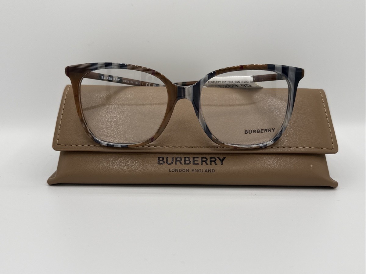 BURBERRY BE2367 3966 Check Brown 54mm Eyeglasses New Authentic | eBay