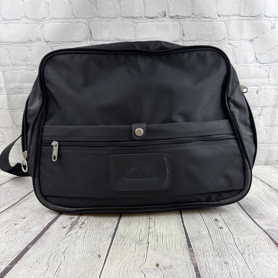 Samsonite Black Carry-on Bag, Messenger Laptop Briefcase, Collapsible EUC - Image 4 of 4