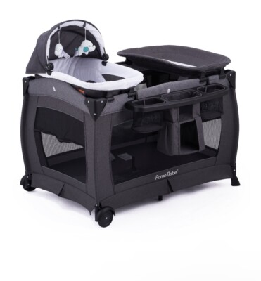 ''Pamo Babe Portable Nursery Playard: Stylish, Foldable, Spacious Delight!''