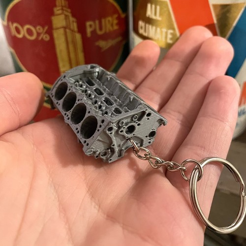 318 340 360 Small Block Engine Keychain - Model Hemi V8 Engine Keyring - Picture 2 of 6