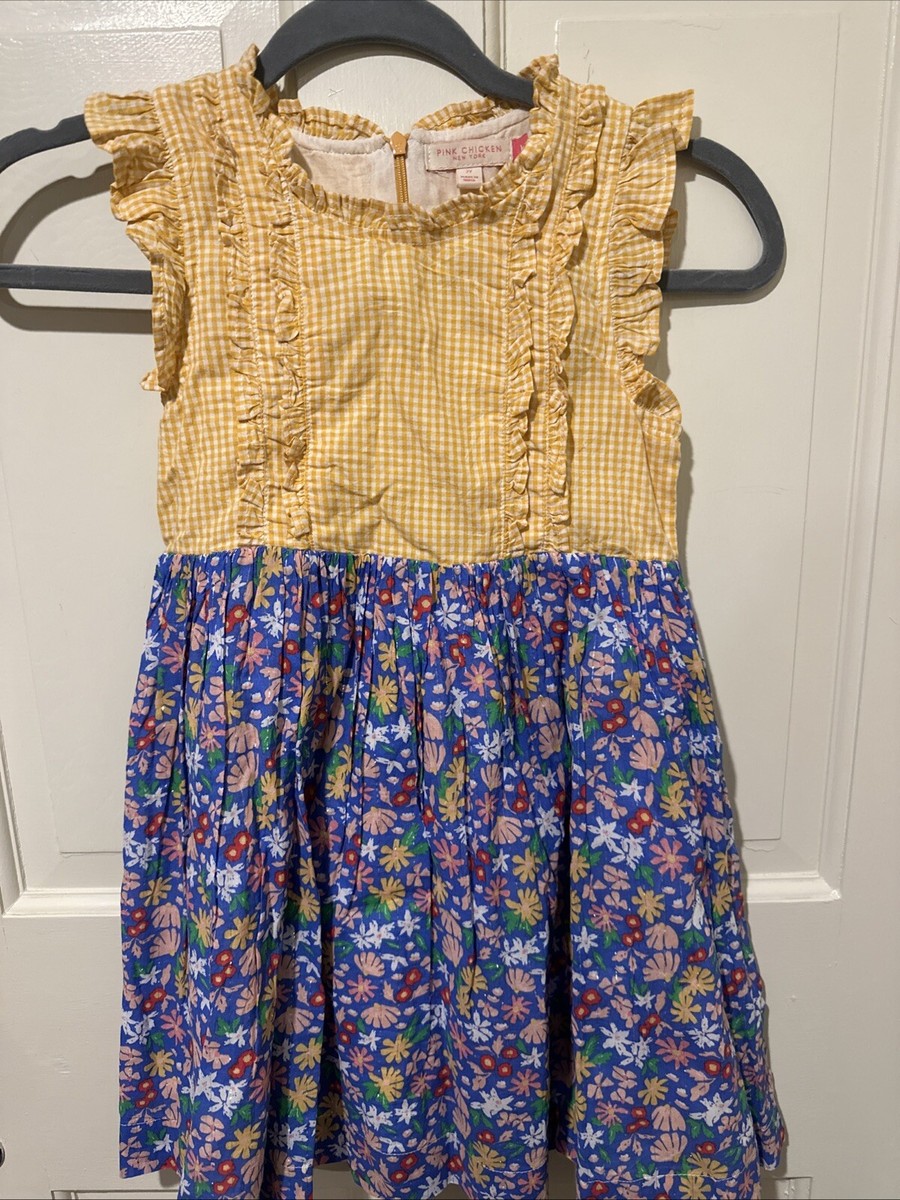 pink chicken dress 7youth floral gingham floral ruffle | eBay pink chicken dress 7youth floral gingham floral ruffle | eBay