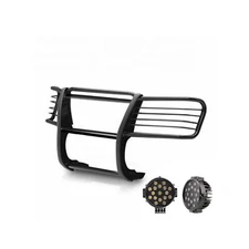 Black Horse 17GT23MA-PLB Black Grille Guard w/LED for Silverado/Suburban/Yukon