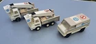 Lot Of 3 Vintage 1979 Tonka Bell System Lineman Bucket Truck Van Steel White