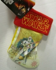 Disney Star Wars Mini Christmas Stocking Storm Trooper Candy Cane 7 1/2"