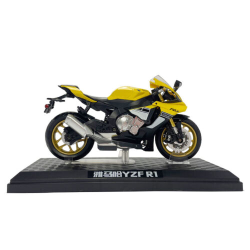 1:12 Yamaha YZF-R1 Motorcycle Model Diecast Motorcycle Toy for Boys Kids Yellow - Picture 4 of 11