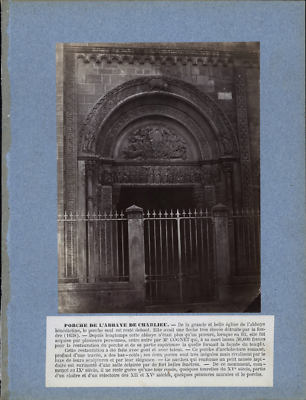 Tirage Albuminé Original – Abbaye De Charlieu, France, Vers 1880, 31,5x24 Cm