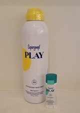 NEW  SEALED - Supergoop PLAY SPF 50 Antioxidant Body Mist 6oz AND Lip Balm SET