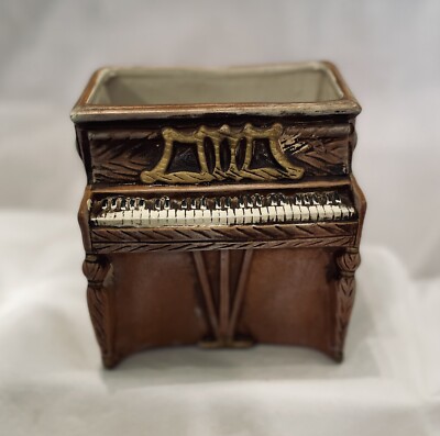 Vtg Porcelain PIano Flower Planter Upright Piano INARCO Japan E-3604