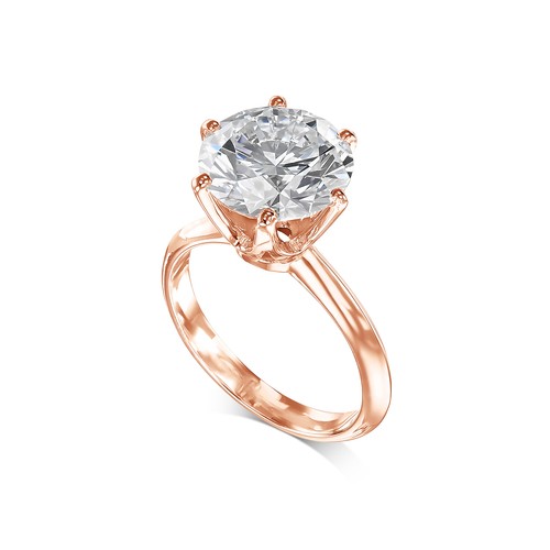 Diamond Engagement Ring VS1 F 4 Carat Lab-created 14k White Gold IGI Best Price - Picture 8 of 8