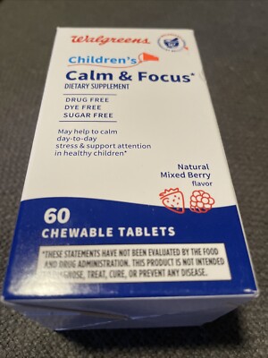 Walgreens Children's Calm & Focus, Natural Mixed Berry, 60 Chewable Tablets 5/24