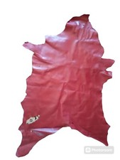 Natural goat skin in beautiful red size ten feet