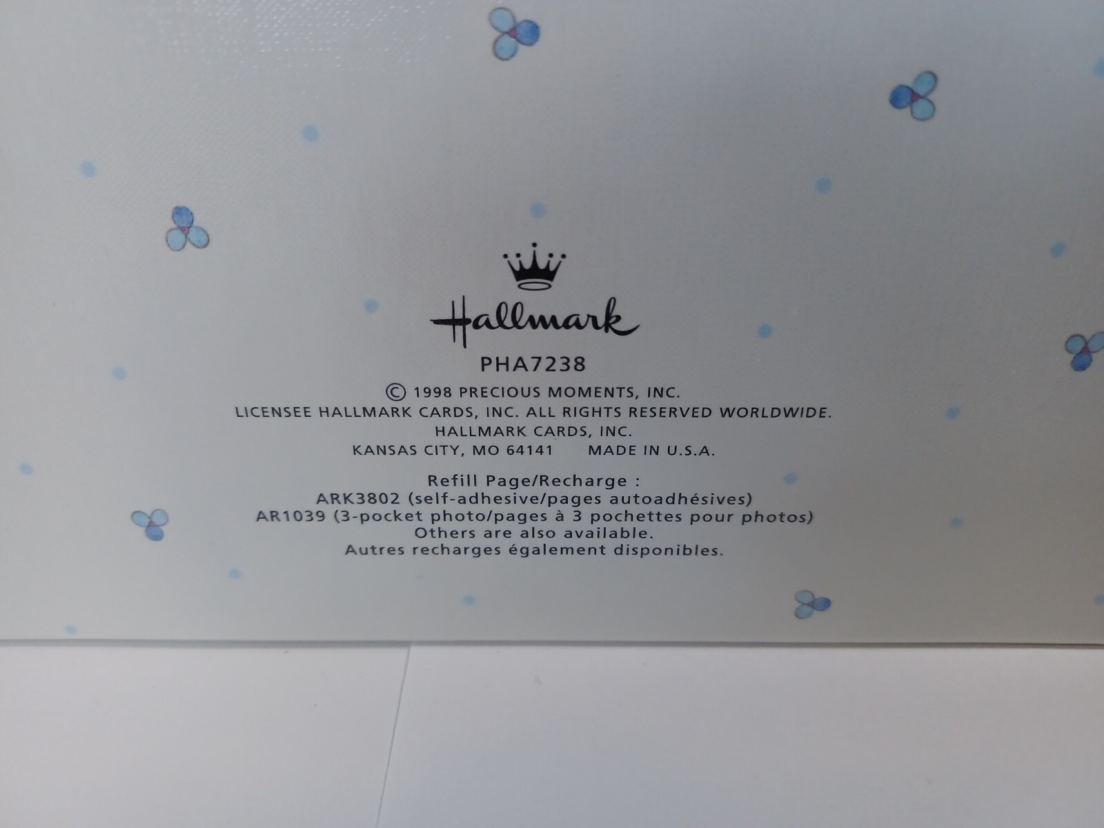 Precious Moments To Remember 1998 Hallmark 10x12” Expandable Photo