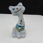 Fenton Gray Slag CC HARDMAN Hand Painted Happy Kitty Special Order LE 2020 W330