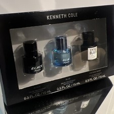3pc Kenneth Cole EDT BLACK BLUE VINTAGE BLACK Gift Set Men .05eaNIB 660