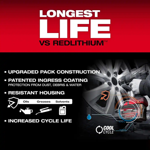 Milwaukee M18 18V Lithium-Ion REDLITHIUM FORGE XC 8.0 Ah Battery Pack - Picture 9 of 19