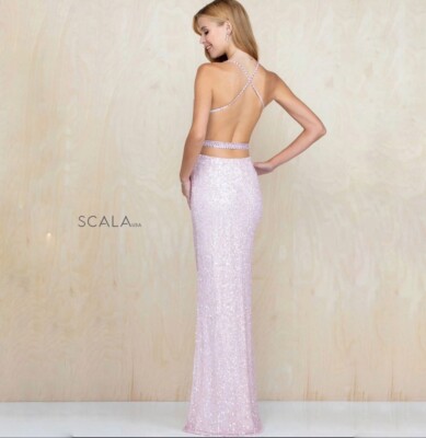 scala open back fitted dress scala dress 48931