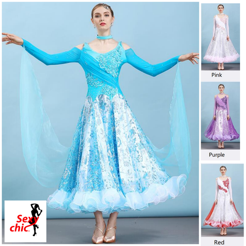 Meraviglioso abito danze standard. Ballroom dress. Valzer, foxtrot. Paso  doble. | eBay