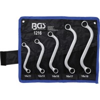 Bgs - Doppel-RingschlüSsel-Satz | S-Form | Sw 10X11 - 18X19 Mm | 5-Tlg. - 1216