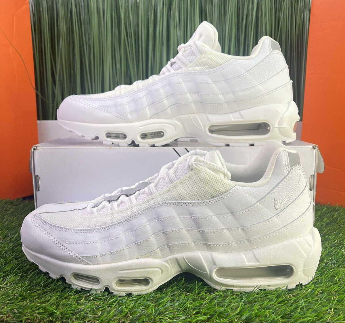 Size 13 - Nike Air Max 95 Essential White Silver for sale