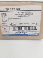Thomas Betts TK 222 SC 3/4" EMT Set Screw Fitting Concrete Tight Box of 25