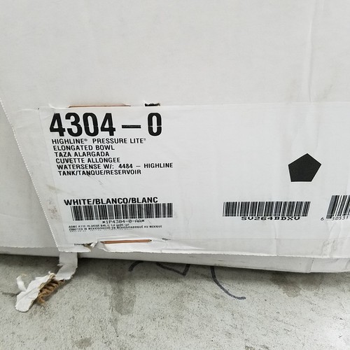 Kohler K-4304-0 Elongated Toilet Bowl, Highline, Pressure Lite, Bowl Only - NEW - Picture 2 of 6