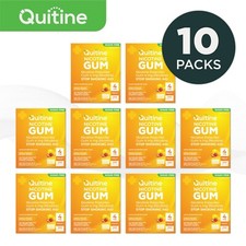 Quitine Nicotine Gum 4mg Traditional Fruit 2400 Pieces 10 bulk boxes