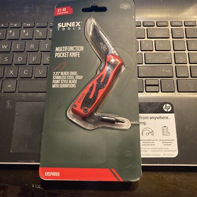 Sunex Tools Multifunction Pocket Knife 2.25  Blade W/ Wire Strippers Phillips