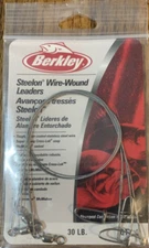 Berkley #3W1230 Steelon Wire Wound Leader Silver 30 Lb Size 12-1pk of 3pcs-NEW