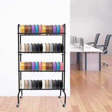 4 Tier 3D Printer Filament Storage Rack 3D Filament Spool Holder with Wheels