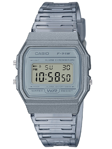 Casio F91WS-8, Digital Chronograph Watch, Gray Jelly Resin Band, Alarm,  Date 889232261133 | eBay