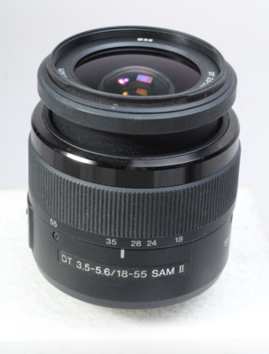 SONY DT 18-55MM F/3.5-5.6 SAM ll STANDARD LENS A MOUNT CLEAN GLASS