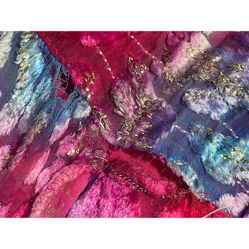 Diane Freis Georgette Colorful Dress Mermaid Silk Drop Waist Flowy Ruffles Rare - Picture 16 of 16