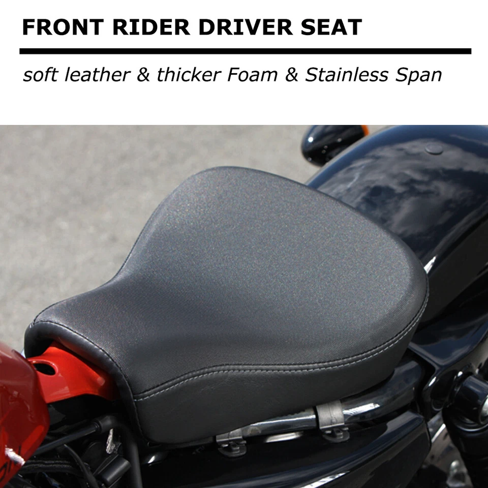 Assento solo piloto dianteiro motocicleta Harley Sportster XL 883 1200 72 48 - Imagem 4 de 4