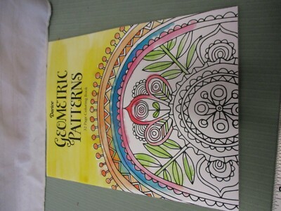 Darice Geometric Patterns Adult Grown ups Coloring Book Art Color Relax 