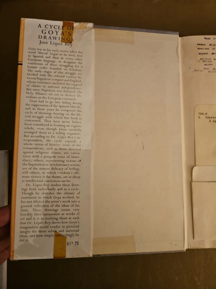 A Cycle Of GOYA'S Drawings By J. Lopez-Rey 1956 First Edition Ex-Library - Image 4 of 4