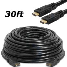 30 FT 30' Ft High Speed HDMI Ethernet M/M 3D Cable 1080p HDTV PS3 xBox DVD M-M