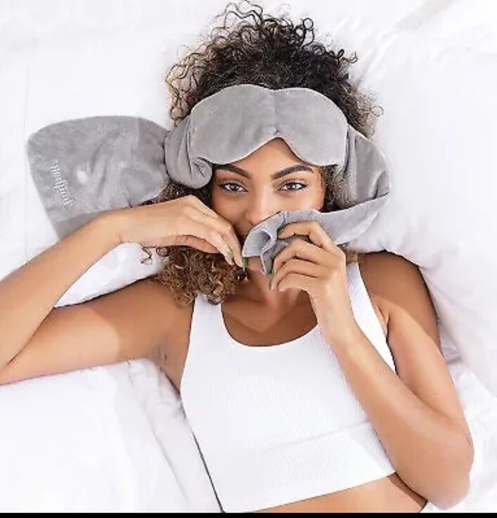 nodpod Weighted Blanket For Your Eyes Sleep Mask Elephant Gray eBay