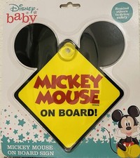 MICKEY MOUSE ON BOARD SIGN Safety 1st Sign