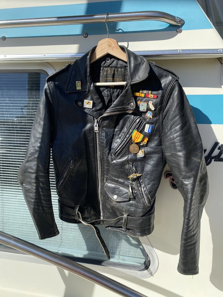 Original 1960s Made in USA Schott Perfecto 613 one star leather motorcycle